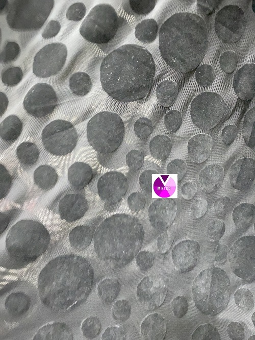 Black Polka Dot Net Velvet