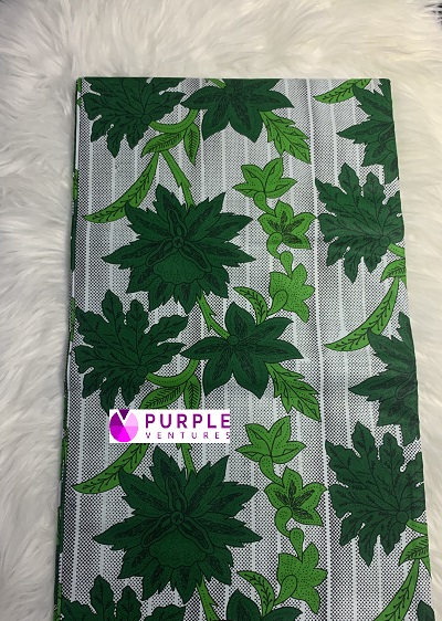 Classy Green Floral Ankara (6 yds)