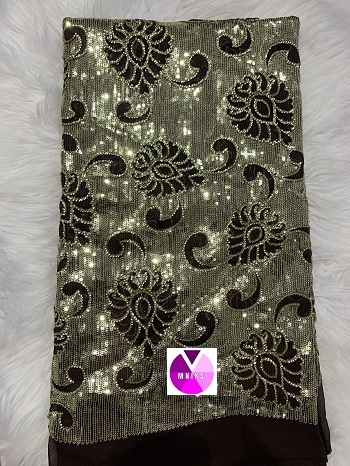 Brown Shimmer Lace (3yds)