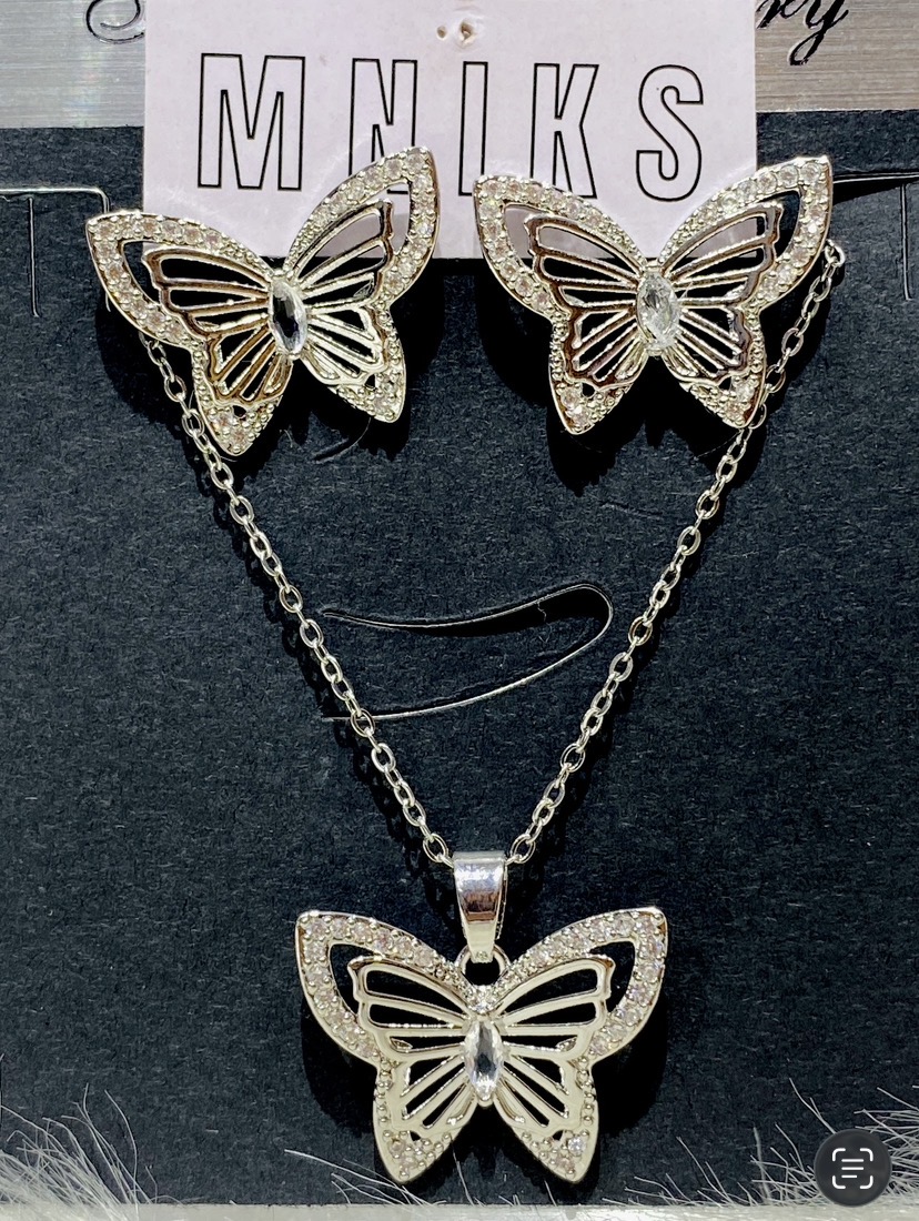 Silver Butterfly Swarovski