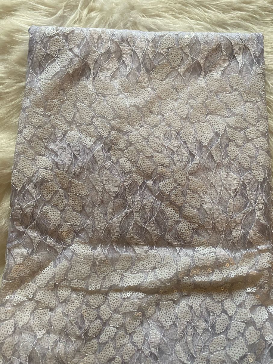 White Net x Sequins (5 yards)