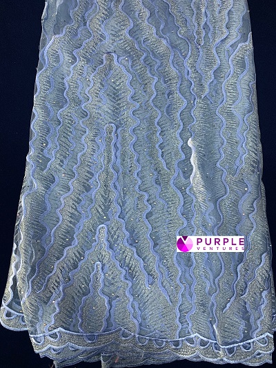 Sky Blue x Silver Lace (5 yards)