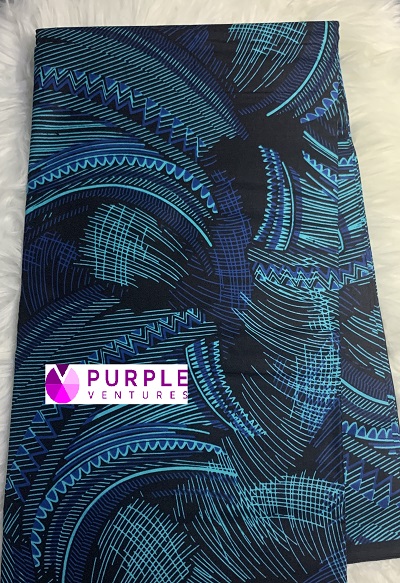 Trendy Bluelined Ankara (6 yds)