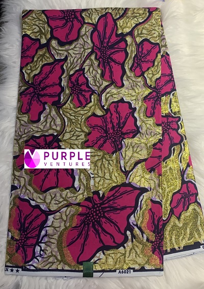 Vlisco Pink Gold Ankara (6 yards)