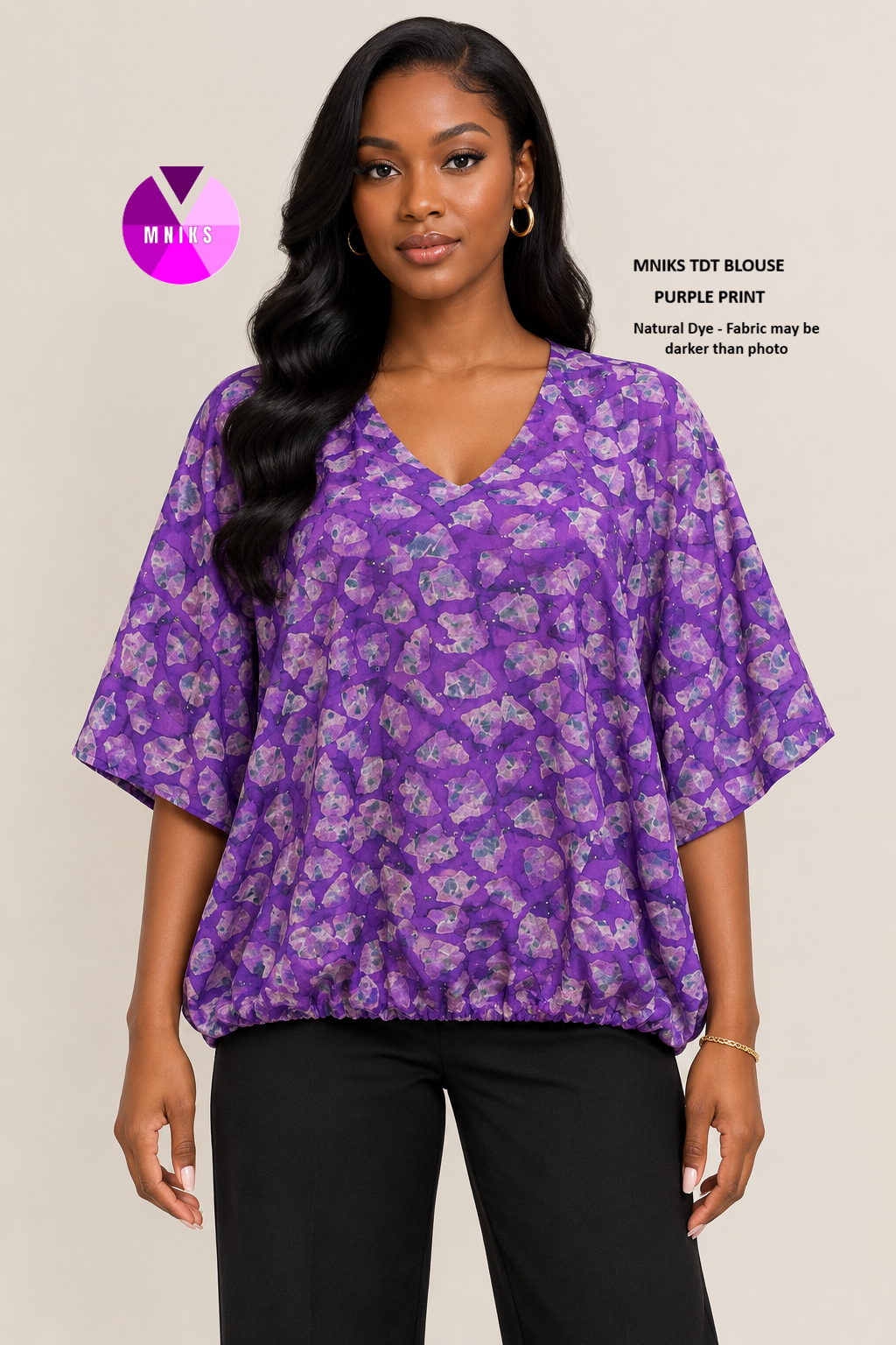 Women's Adire Ankara Blouse | MNIKS TDT Blouse | ₦15,000 - Image 10
