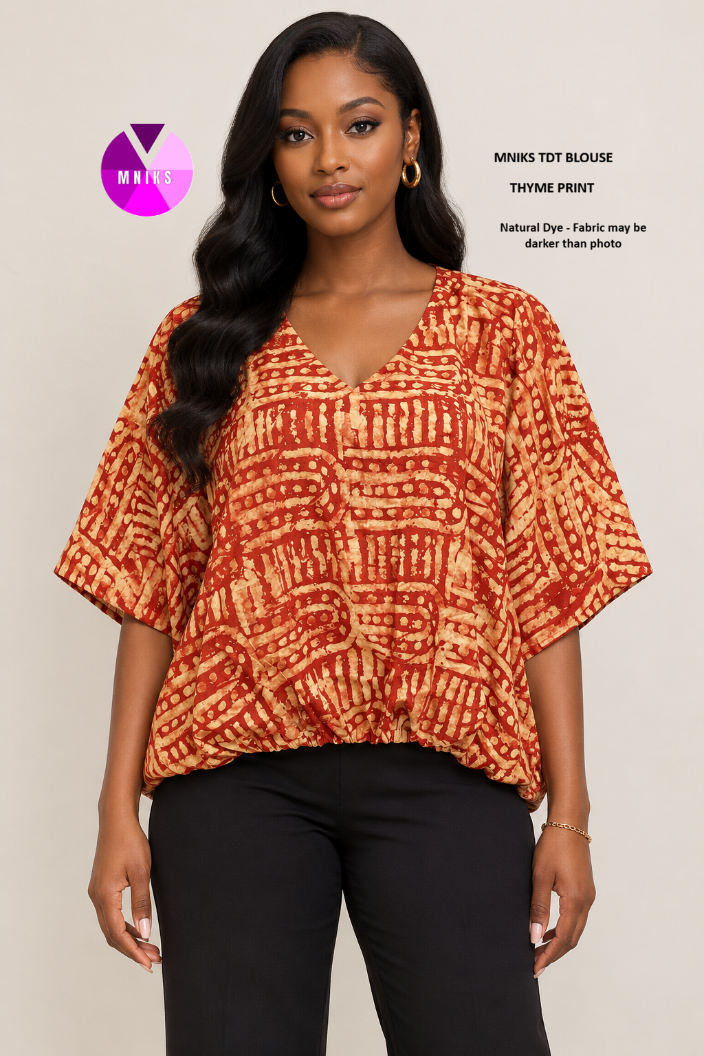 Women's Adire Ankara Blouse | MNIKS TDT Blouse | ₦15,000 - Image 8